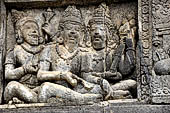 Prambanan - Candi Lara Jonggrang, the Shiva Temple, panels with reliefs of lokapala (dikpala) the protectors of the directions. 